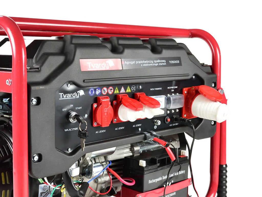 Gasoline generator with electric recoil 15HP 6,6KW