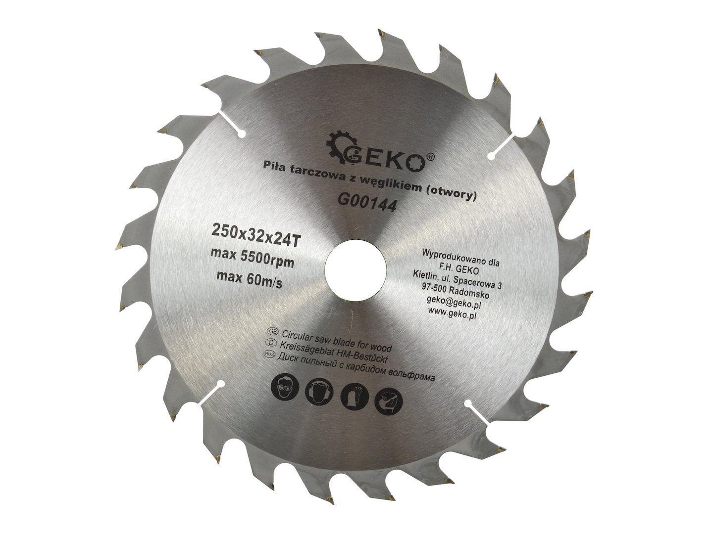 TCT circular saw blade for wood 250x32x24T