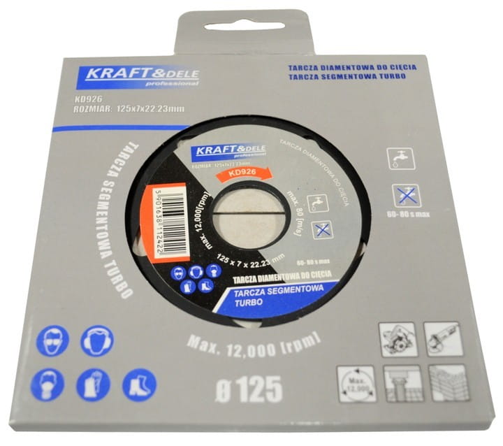 Segmenteeritud lõikeketas 125x7x22.23 TURBO KD926