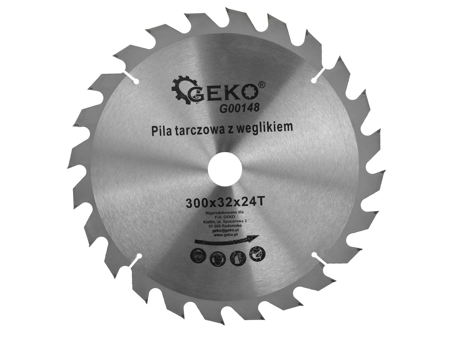 GEKO TCT Circular Saw Blade for Wood, 300 mm x 32 mm, 24T