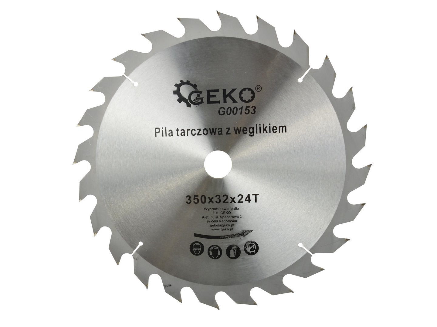 GEKO TCT Circular Saw Blade for Wood, 350 x 32 mm, 24T