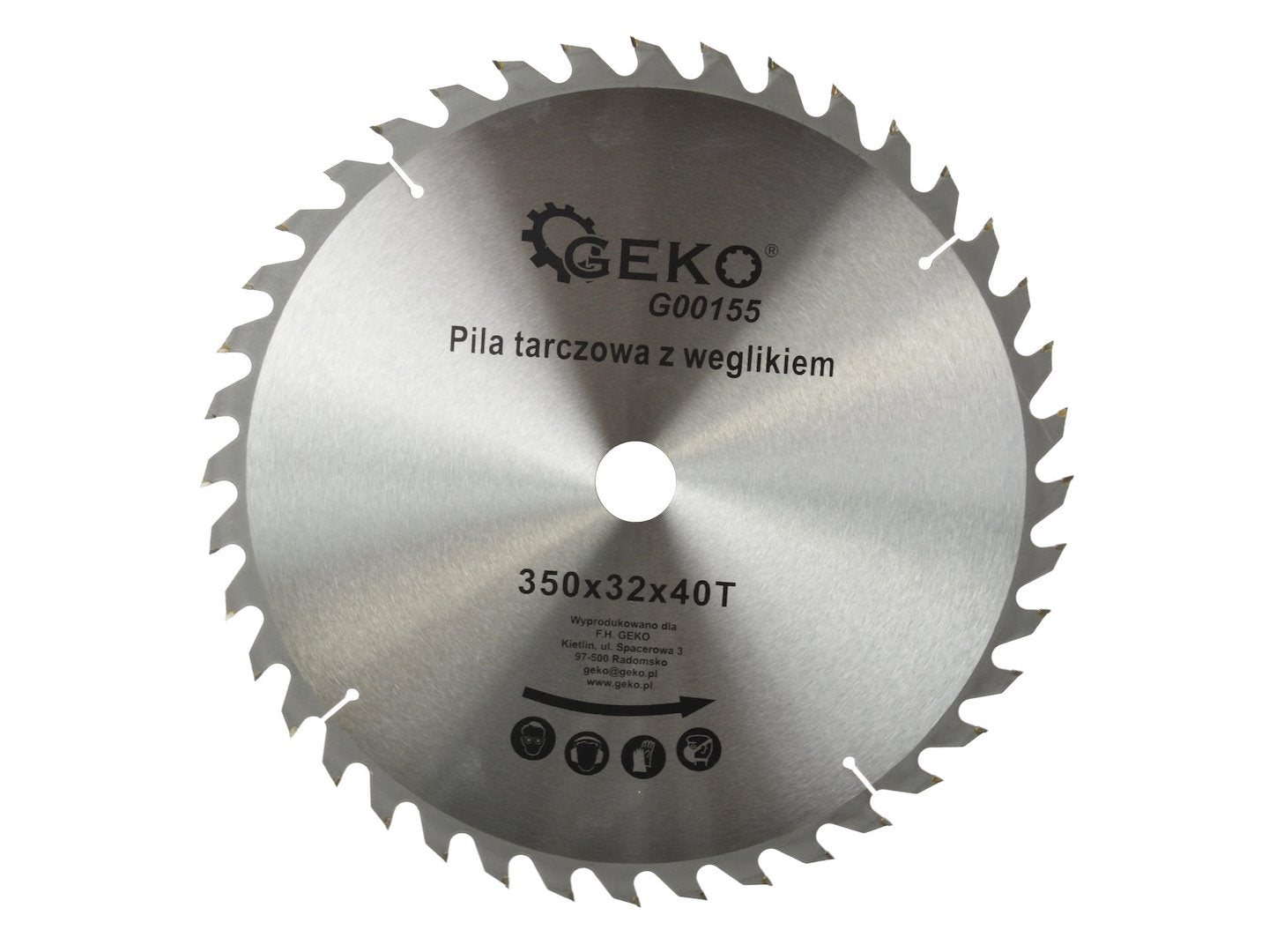 GEKO TCT Circular Saw Blade for Wood, 350 x 32 mm, 40T