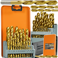 Set of 29 Titanium Drill Bits for Metal