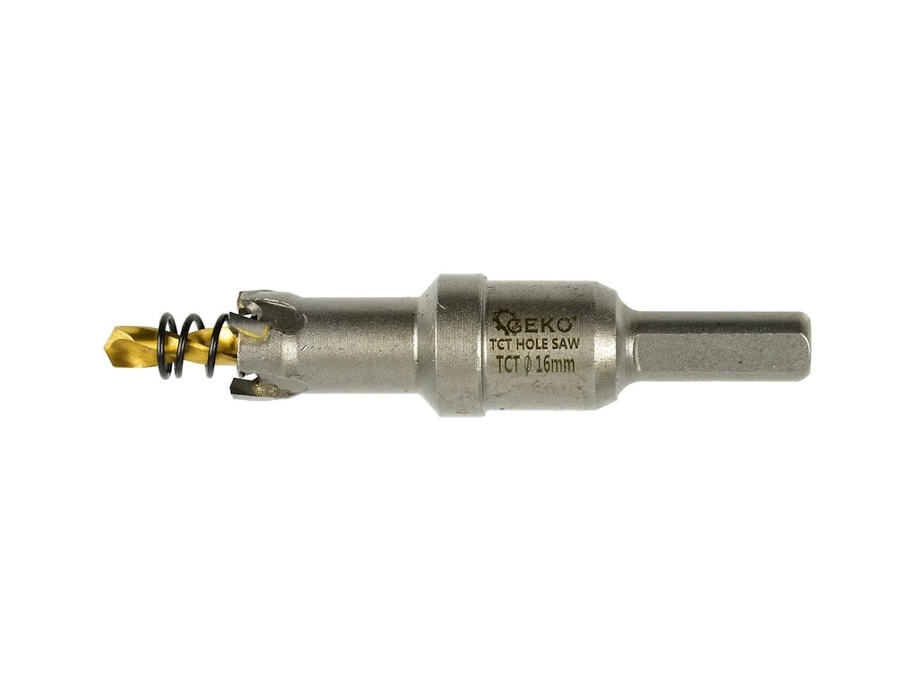 Tungsten carbide Widia hole saw - 16 mm with titanium drill