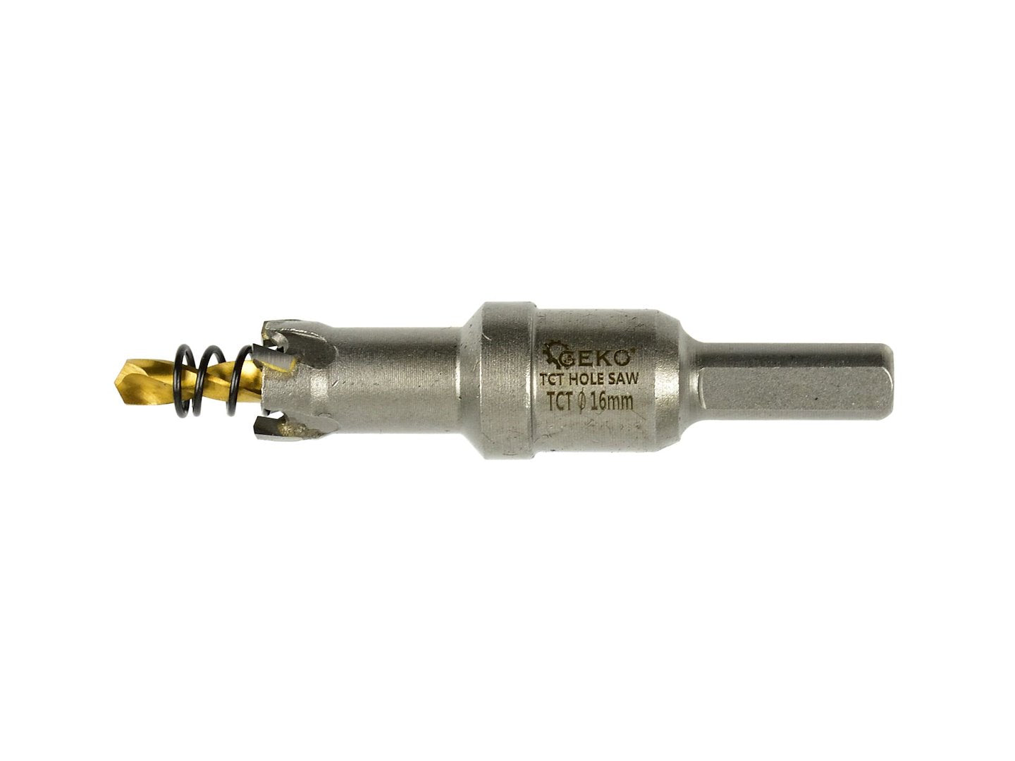 Tungsten carbide Widia hole saw - 16 mm with titanium drill