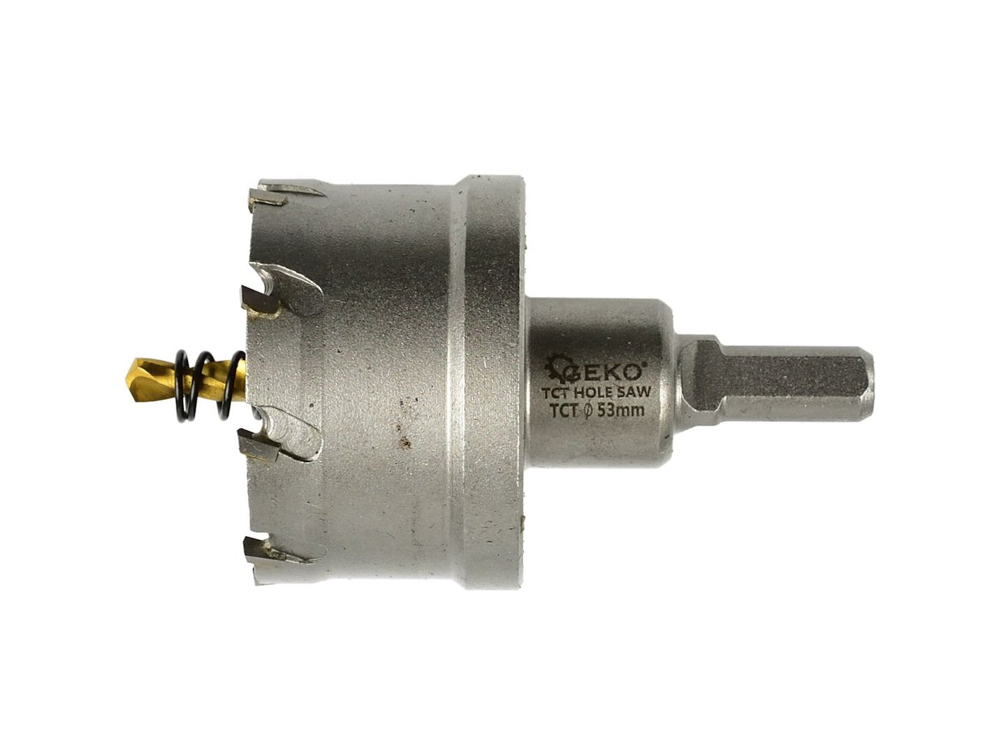 Tungsten carbide widia hole saw - 53 mm with titanium drill