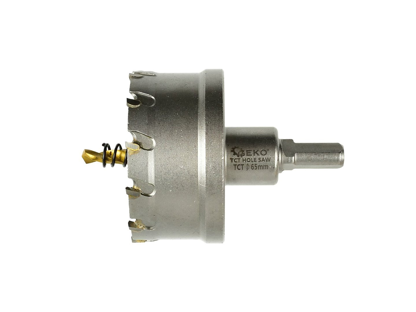 Tungsten carbide Widia hole saw - 65 mm with titanium drill