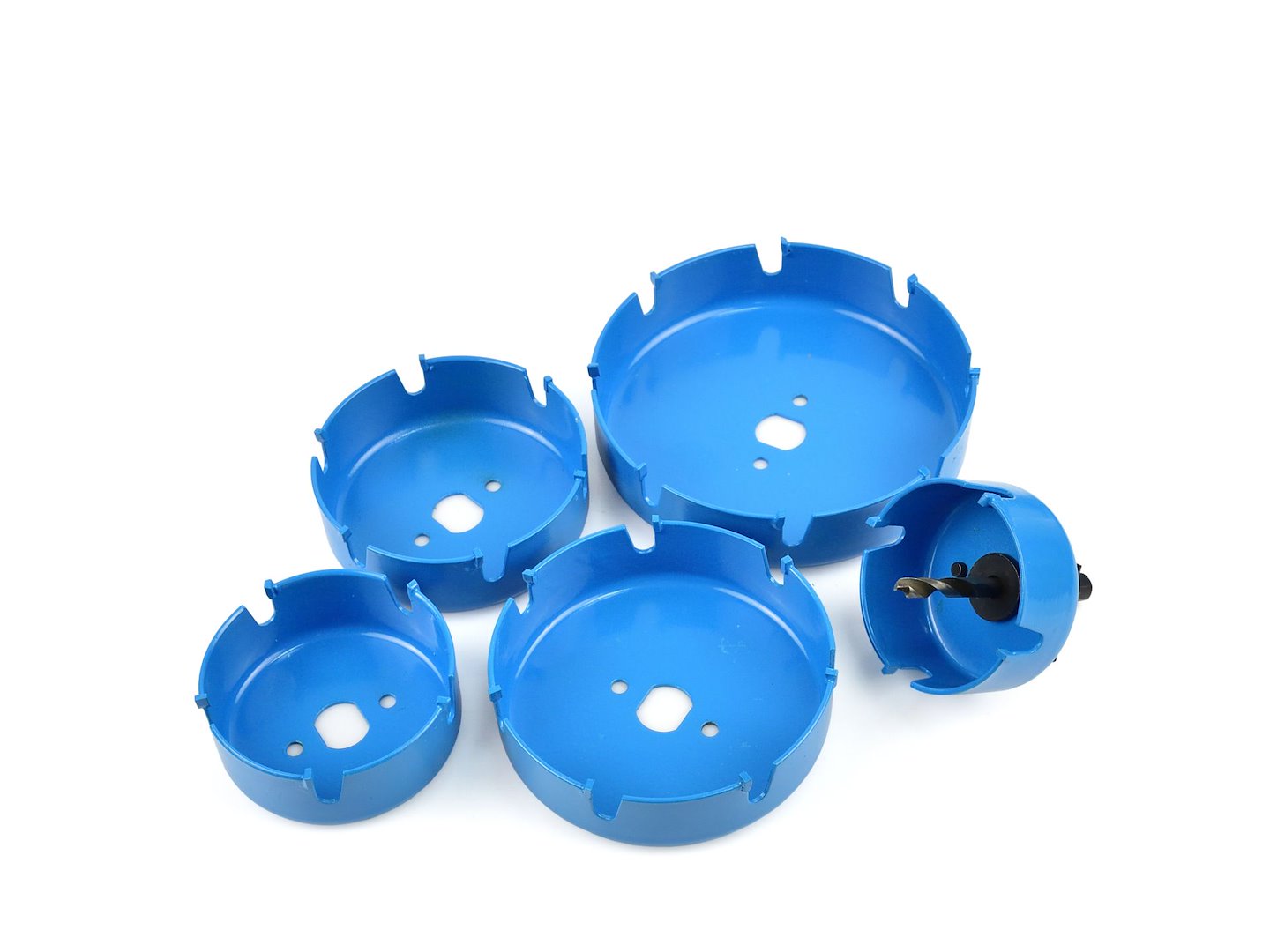 Set of widia hole saws for wood, 5 pcs, 64-127 mm
