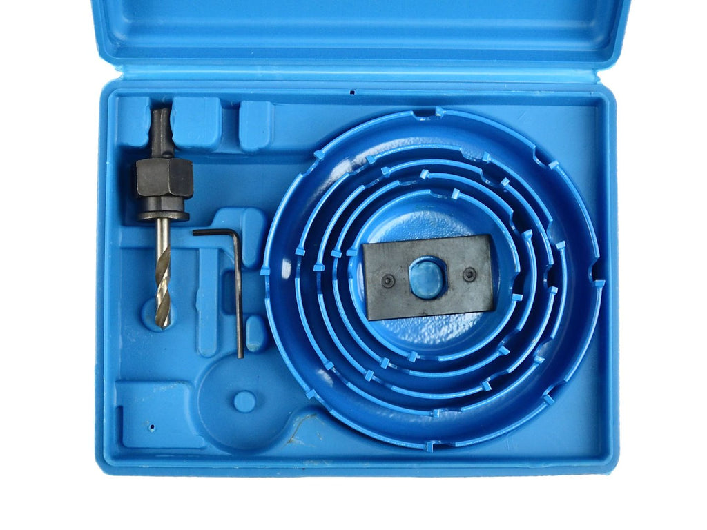 Set of widia hole saws for wood, 5 pcs, 64-127 mm