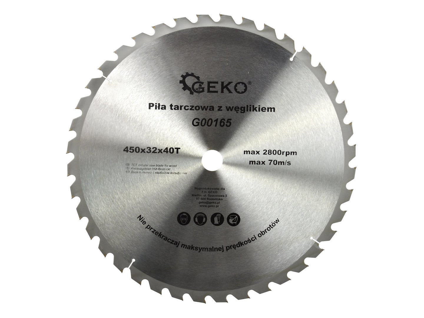 TCT Circular Saw Blade for Wood 450x32x40T