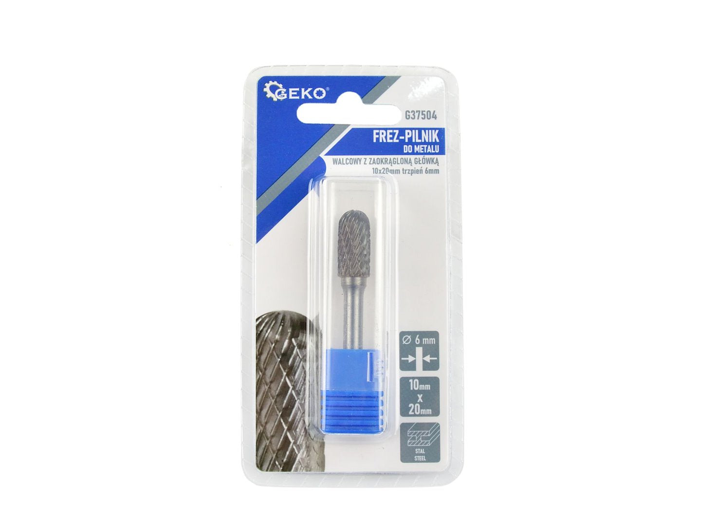 Cylindrical rounded-end milling cutter 6 mm (tungsten carbide 10x20 mm)