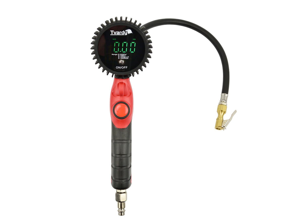 Professional tire inflation gun 0-18 bar with digital LED pressure gauge