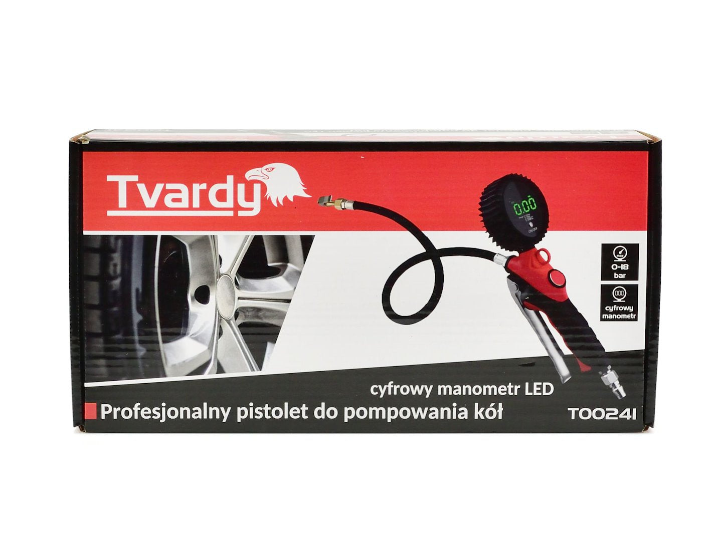 Professional tire inflation gun 0-18 bar with digital LED pressure gauge