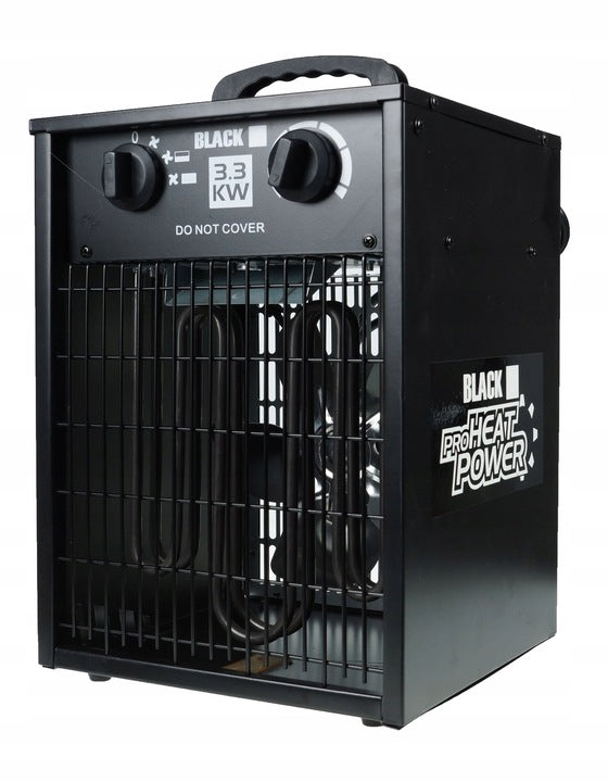 3.3KW Electric Heater, Black