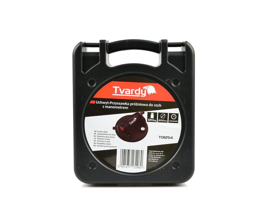 Vacuum suction cup with pressure gauge, 200 mm, 120 kg