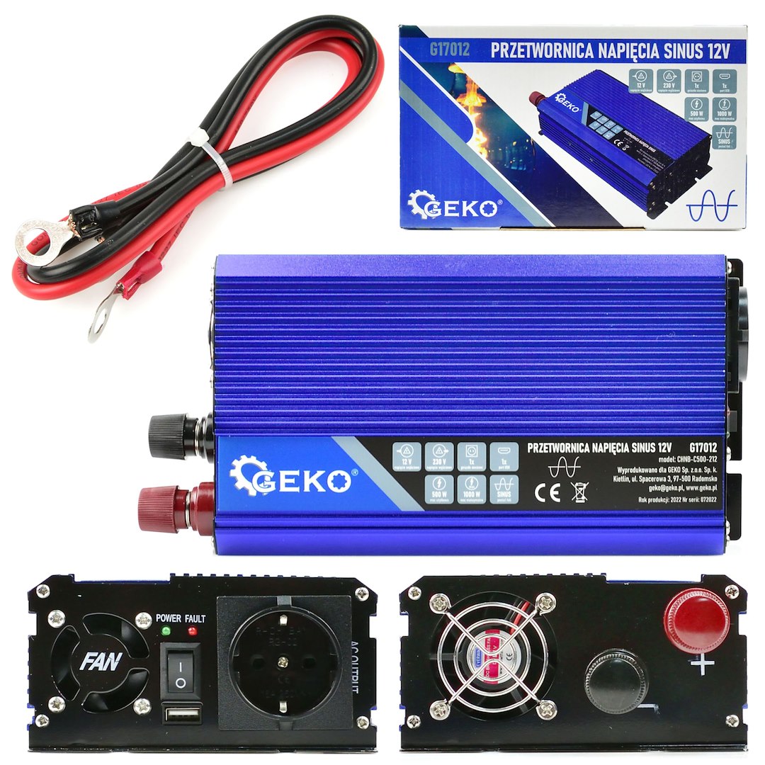 Pure Sine Wave Voltage Converter 12V/230V 500/1000W