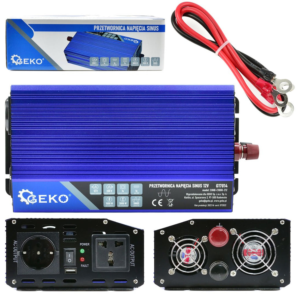 Pure Sine Wave Voltage Converter 12V/230V 1000/2000W