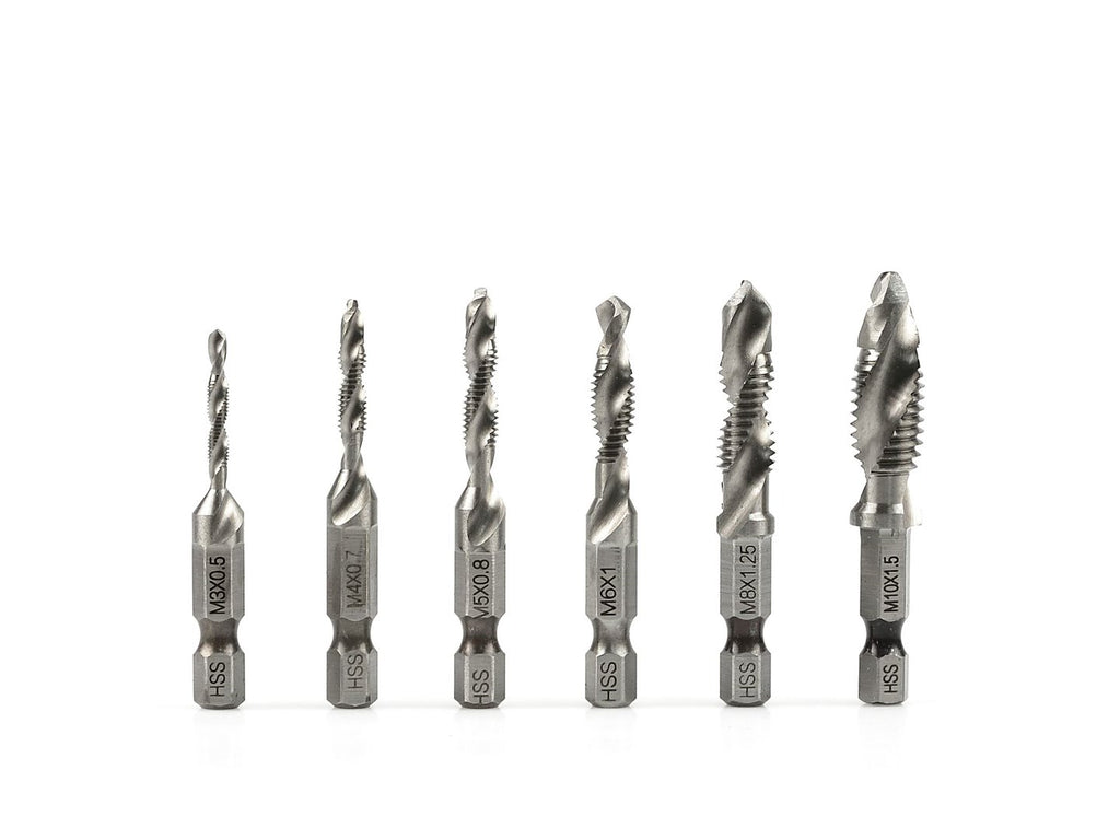 HSS tapping drill bit set M3-M10, 6 pcs.