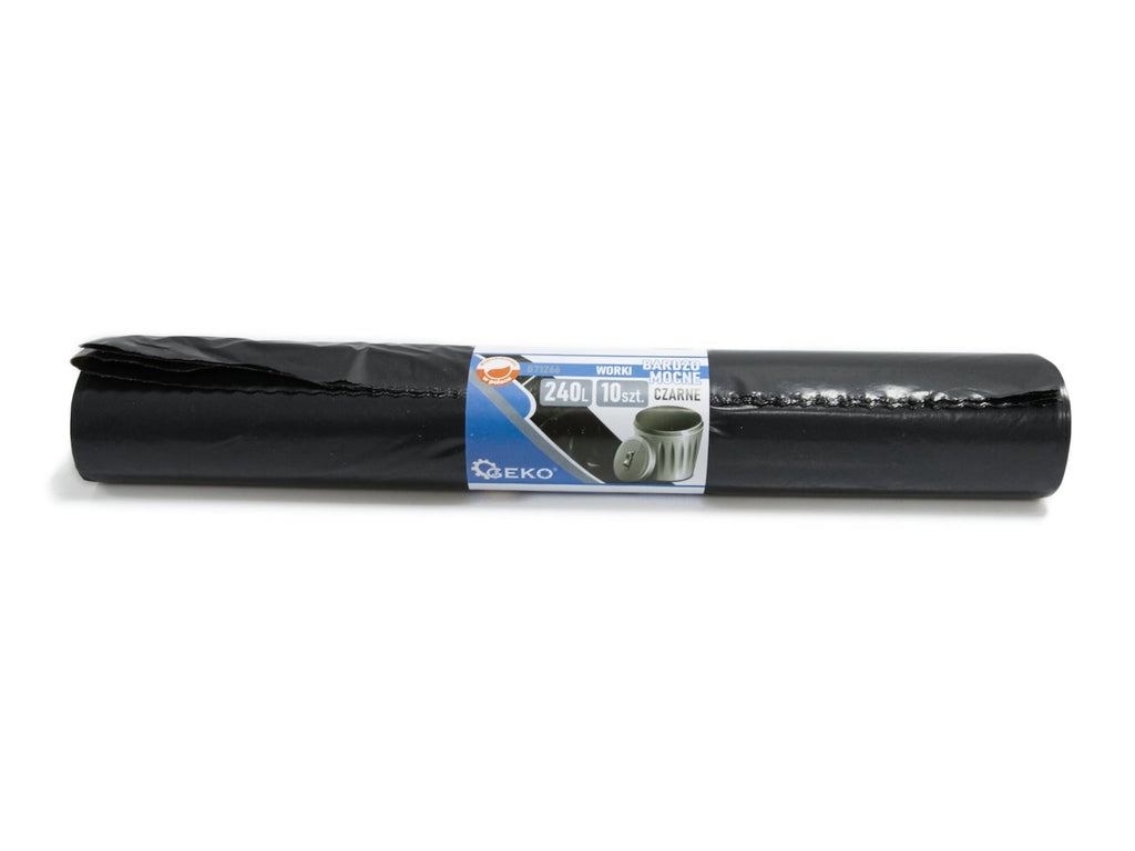 Heavy-duty rubble bags 240L (10 pcs) - Black