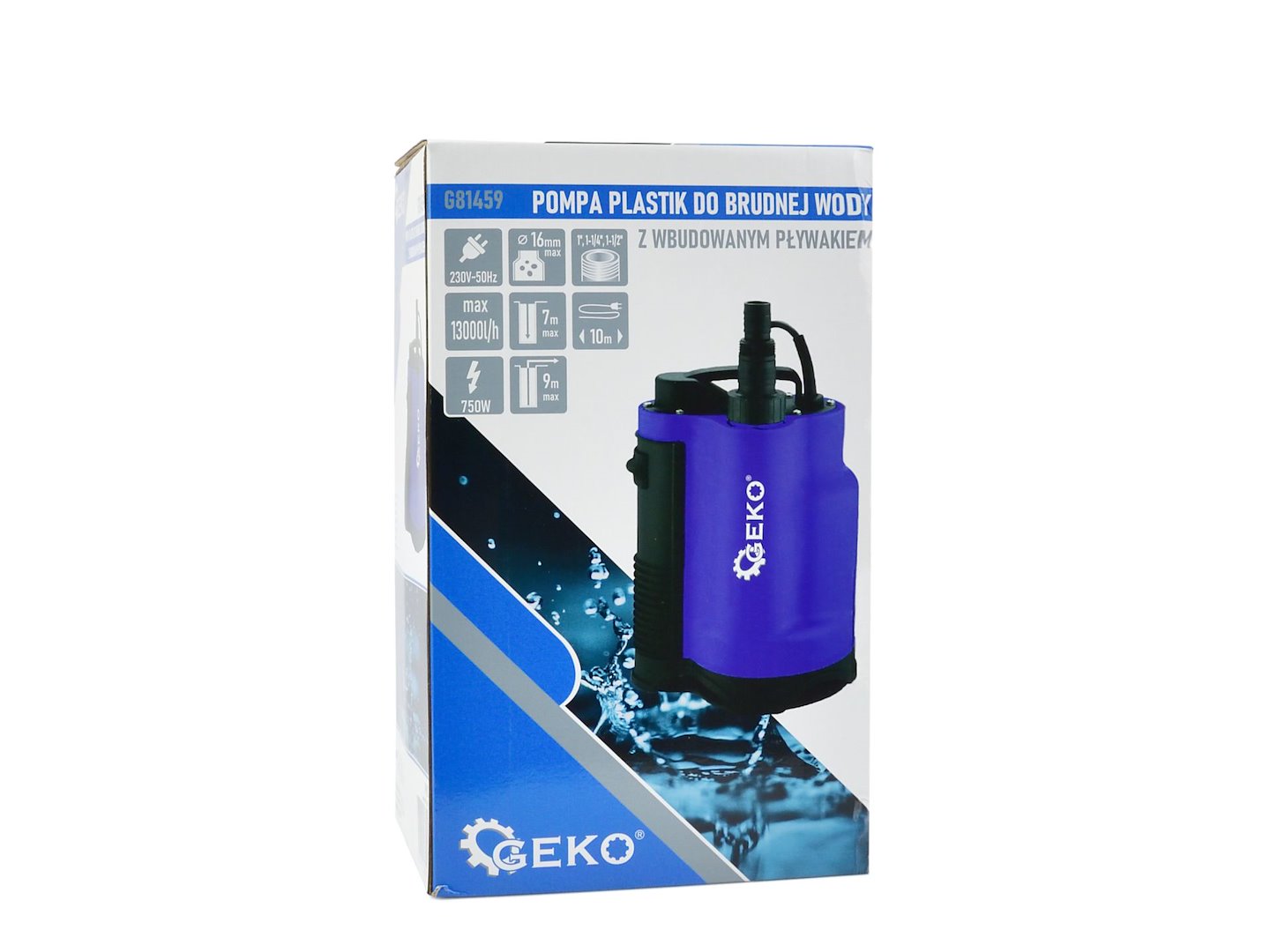 Plastic Submersible Dirty Water Pump 750W with Internal Float Switch