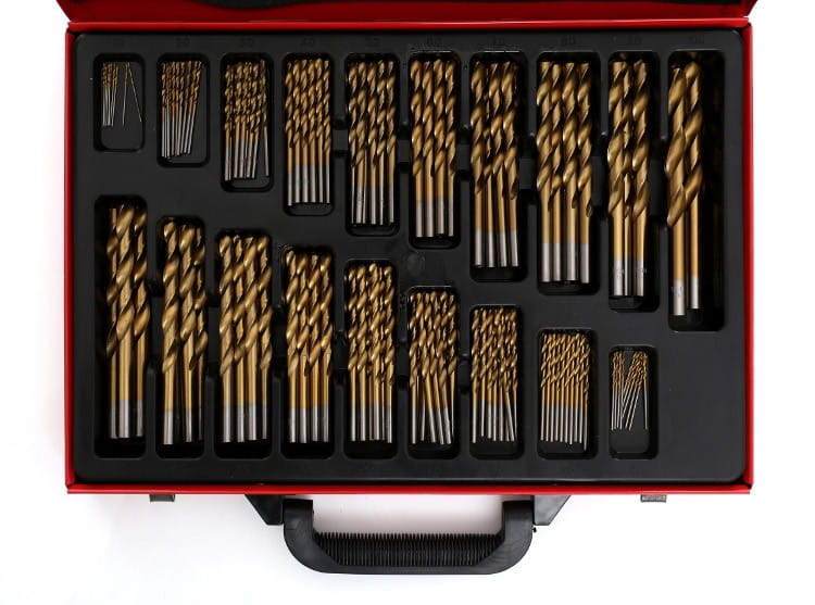 Titanium HSS drill bits for metal 170 pcs. KD991 (D38)