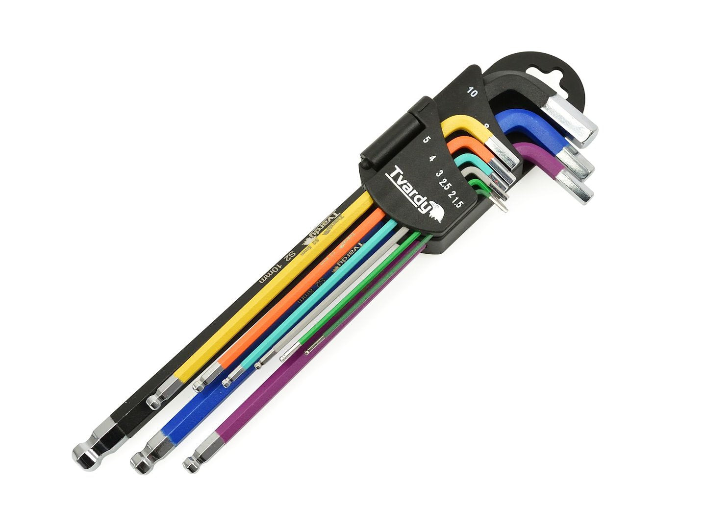 9 pcs Long-Arm Ball-Point Hex Key Set, S2 Material