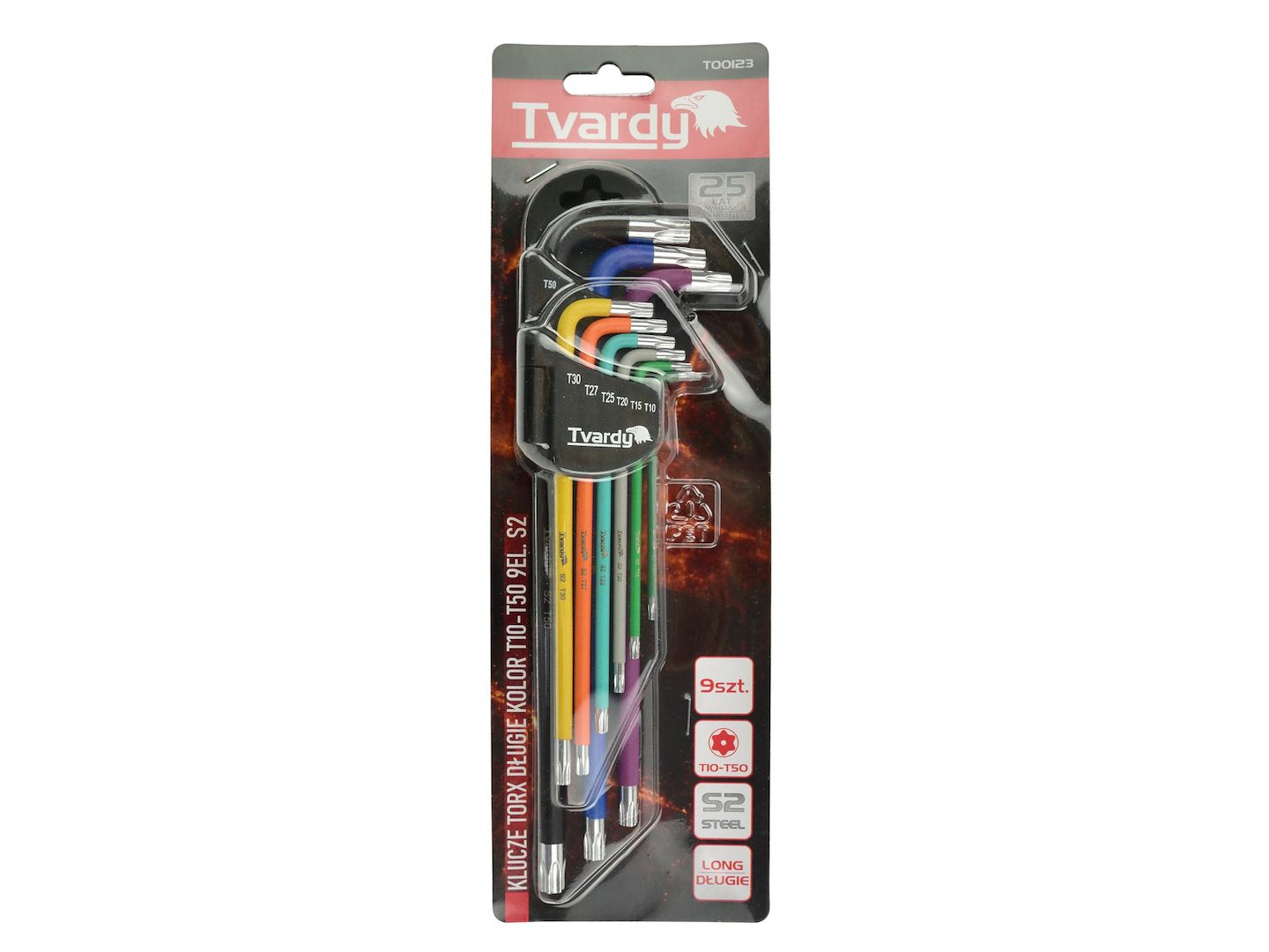 9-piece Long-Arm Torx Key Set, S2 Material