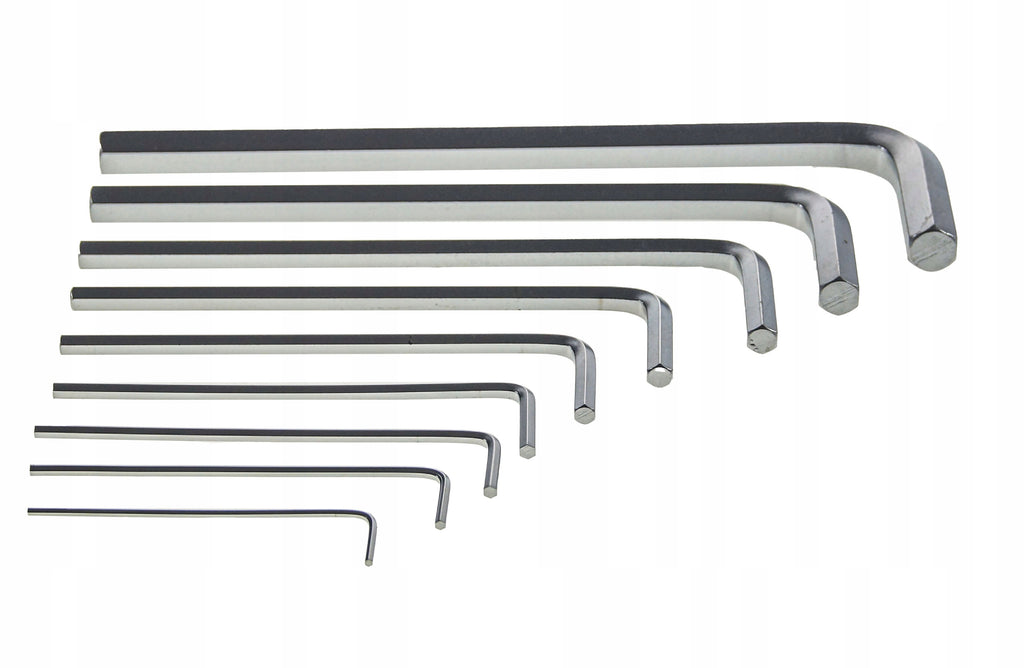 9-osaline mustade CRV kuuskantvõtmete komplekt