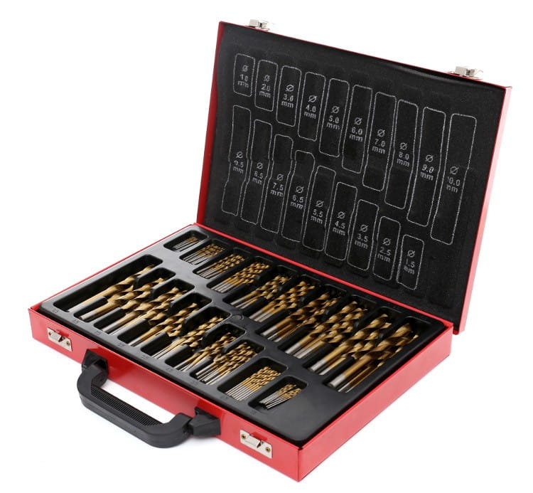 Titanium HSS drill bits for metal 170 pcs. KD991 (D38)