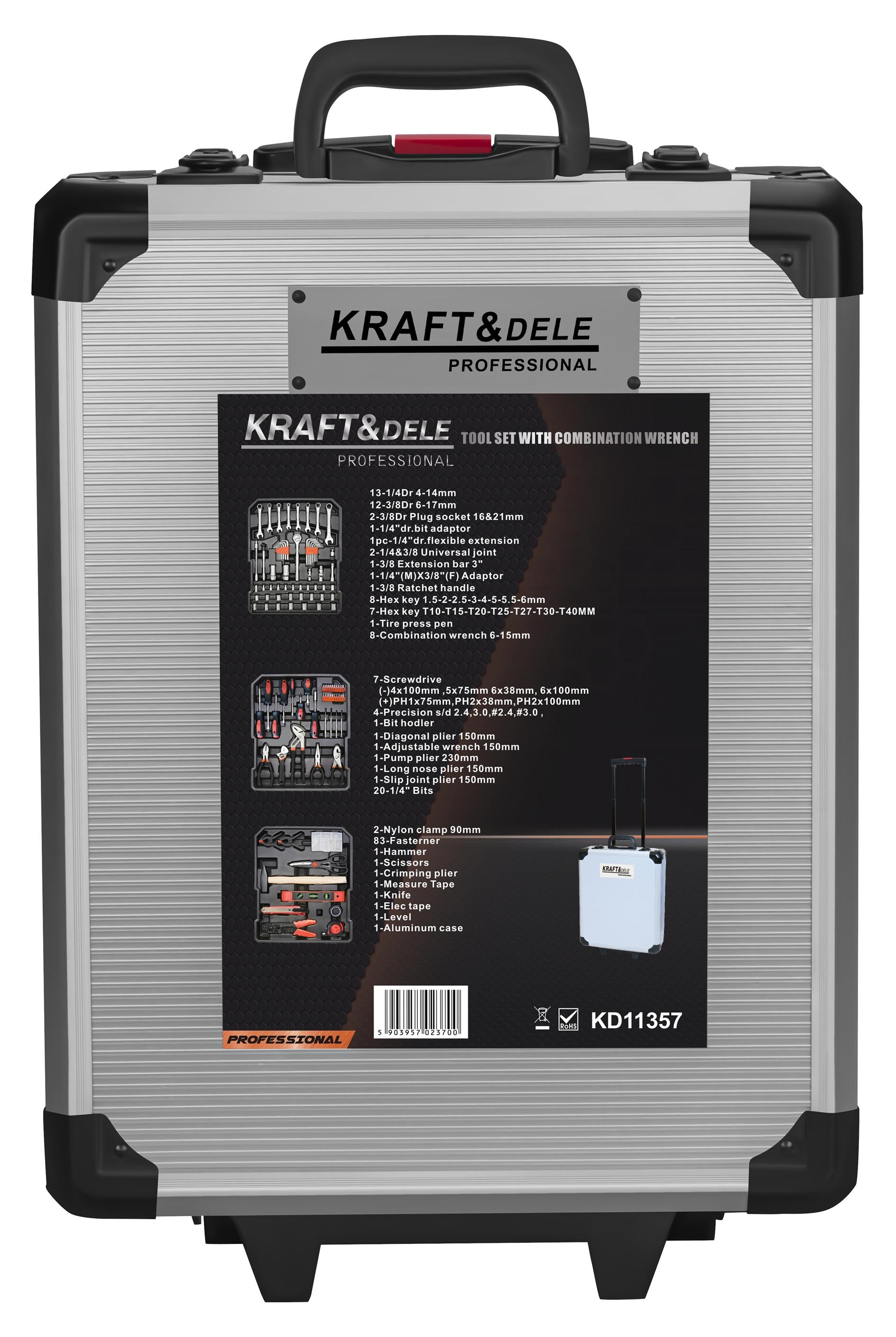 Tool set in a 187-piece case KD11357
