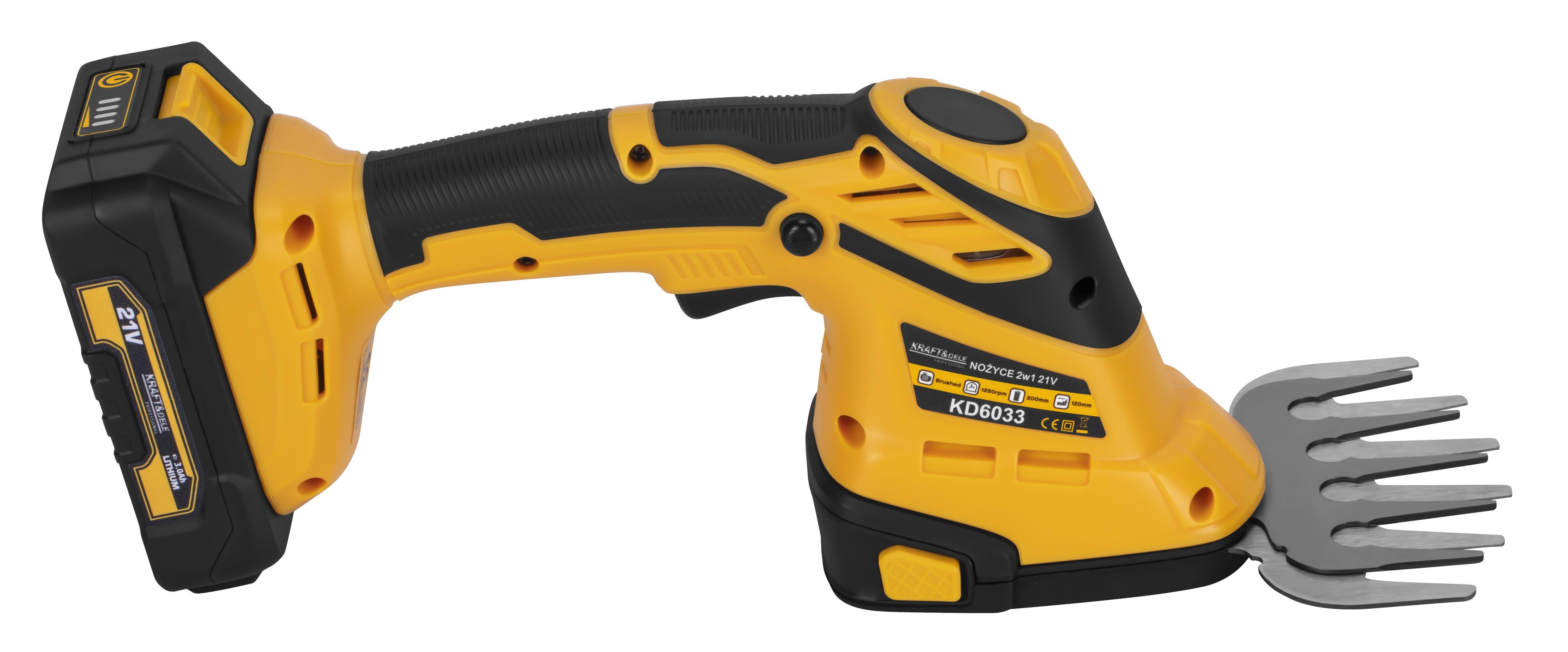 Cordless hedge and grass shears 2-in-1 21V KD6033