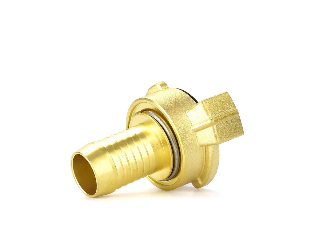 Brass connector compatible with GEKA connector - 360° axially rotatable 3/4”