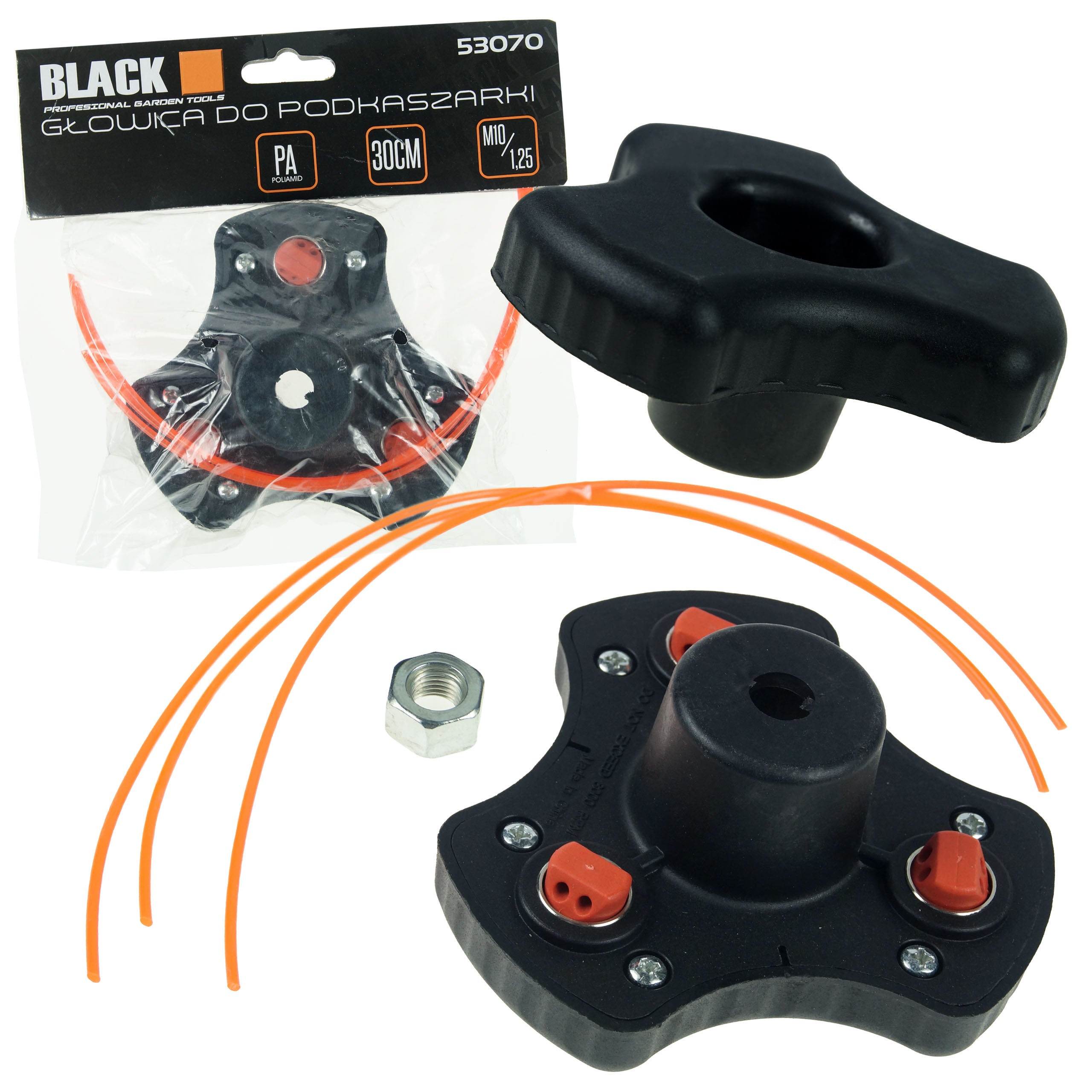 30cm M10 Black Trimmer Head