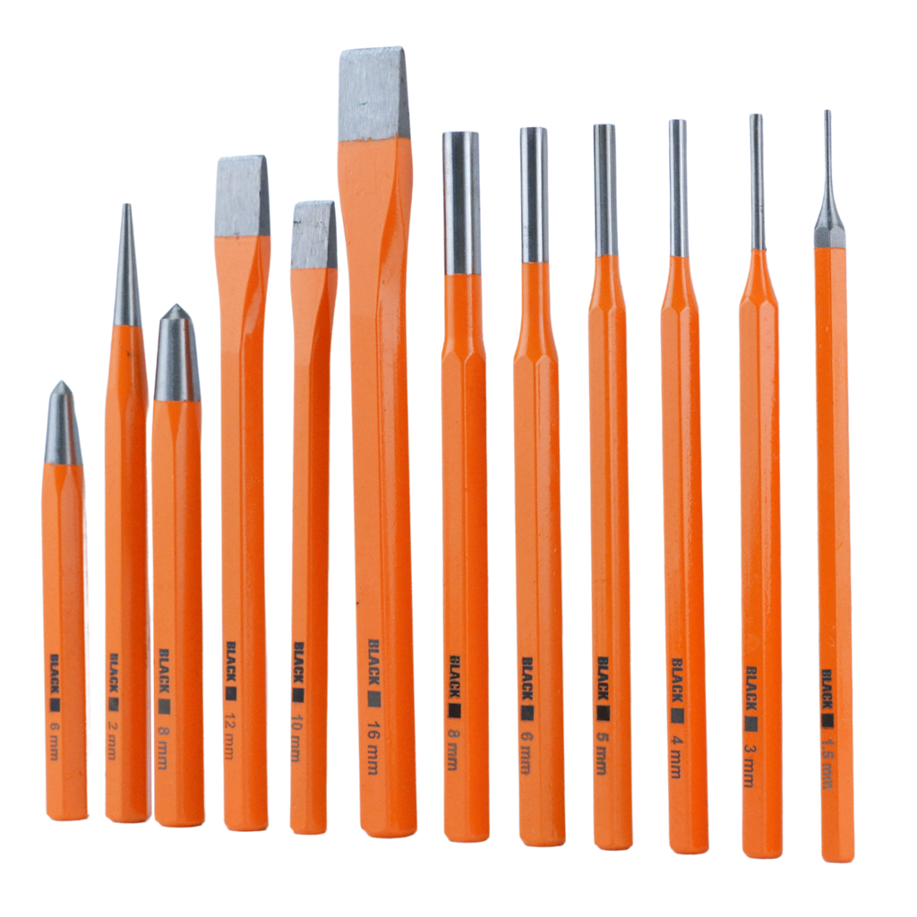 12-Piece Metal Cutting Chisel Punch Set