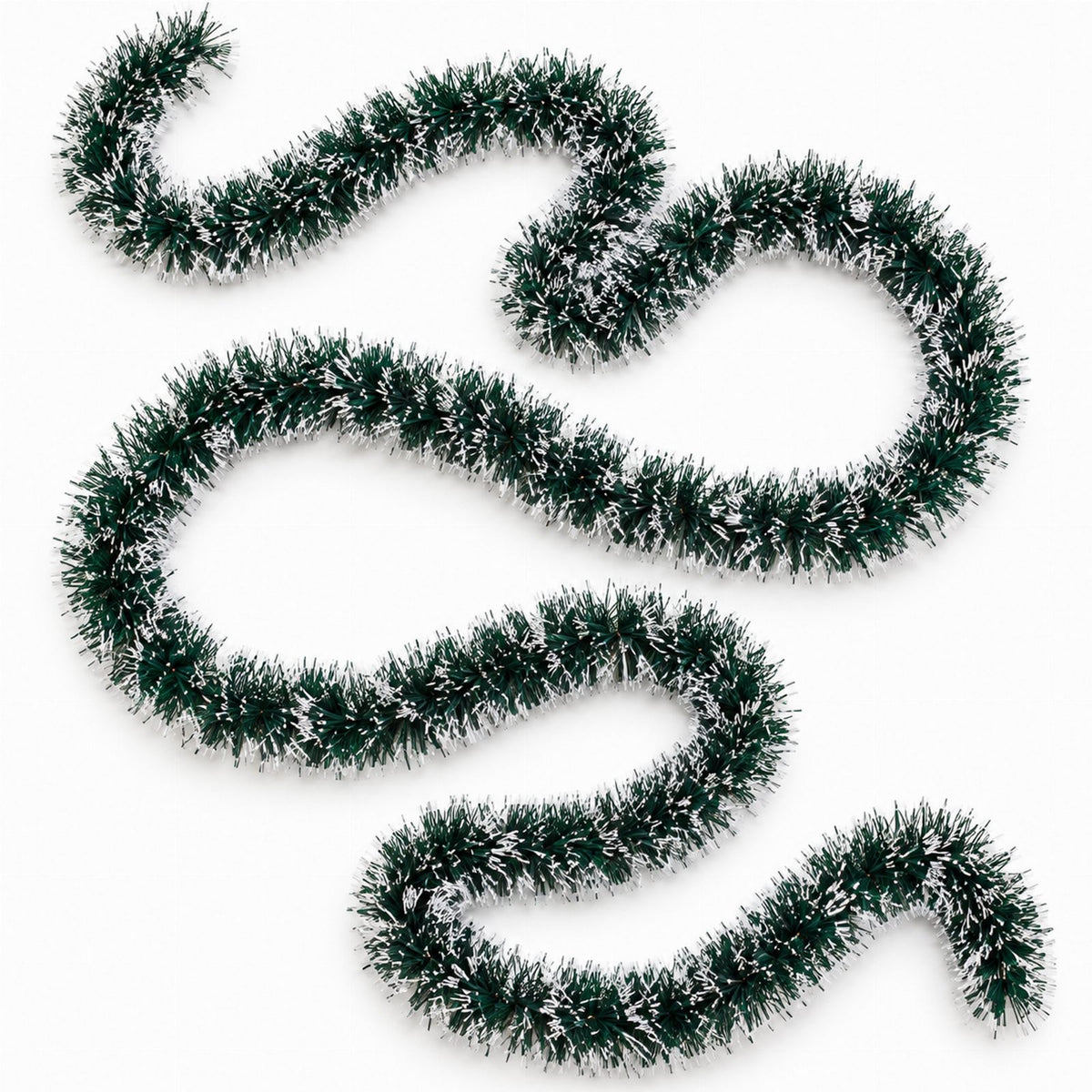 Roheline ja valge läikiv jõulugirlandikett 2 m × 6 cm, 1 tk RC-K-2662