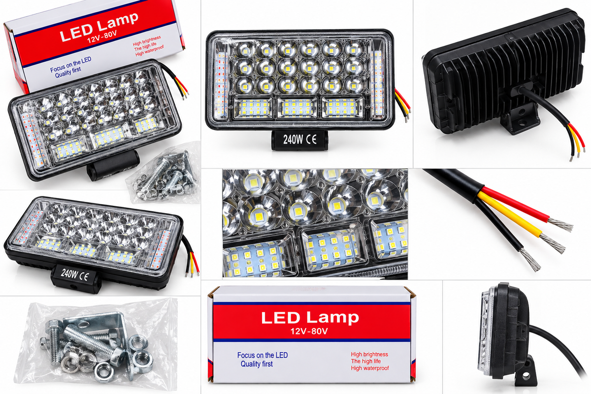 240 W LED-töövalgusti 12V–80V sõidukitele ja masinatele N1360