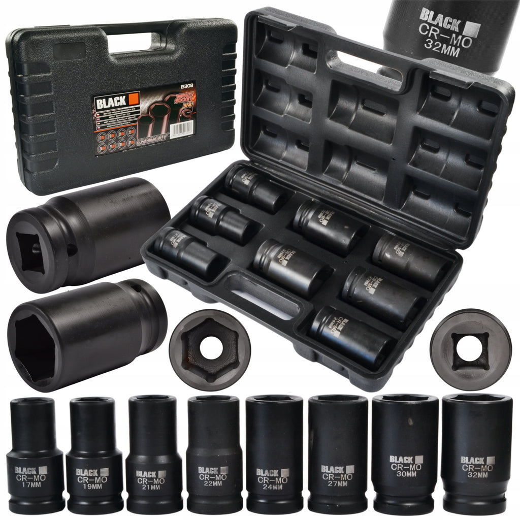 Impact Socket Set 3/4" 17-32mm