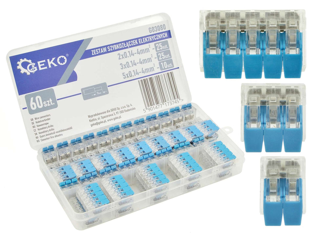 Quick electrical coupler set 0.2-4 mm2, 60 pcs