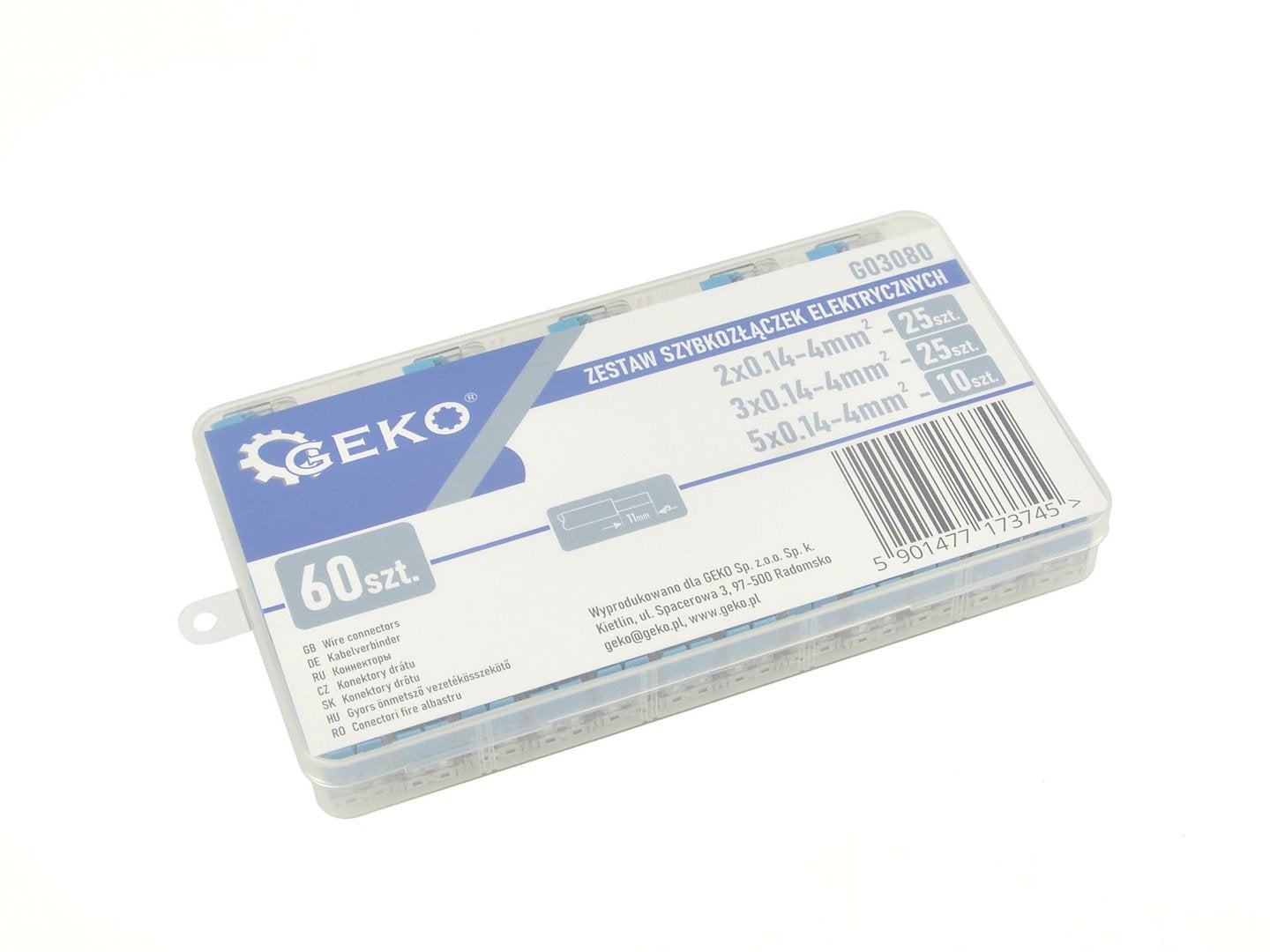 Quick electrical coupler set 0.2-4 mm2, 60 pcs
