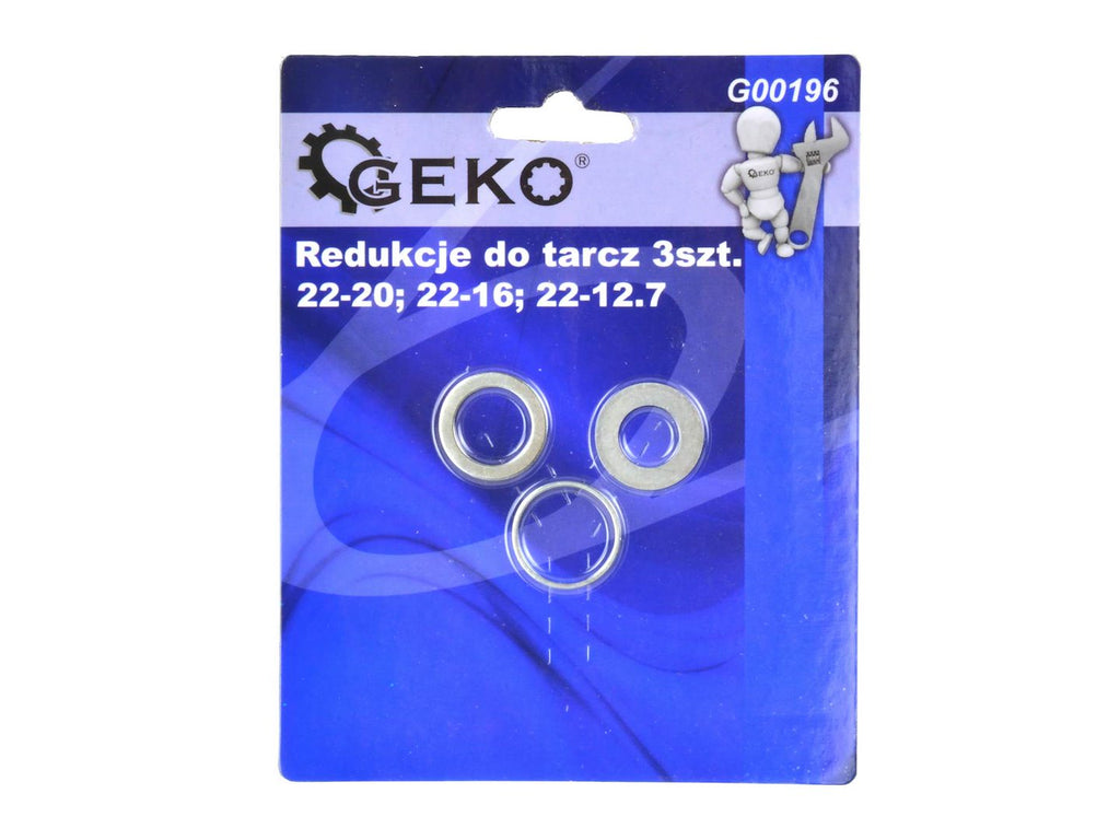 Reduction Ring Set, 3 pcs — 12.7 / 16 / 22 mm (for discs with 22 mm hole)