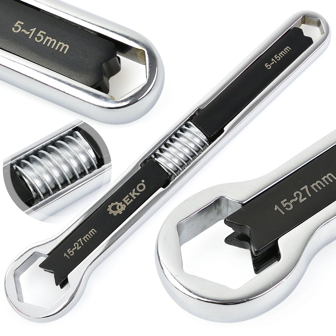 Universal double-sided wrench 5-27 mm / 5-15 mm CrV