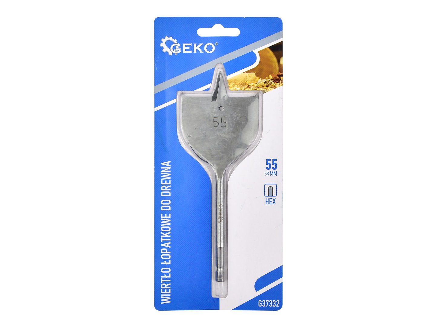 Spade drill bit for wood 55 x 152 mm HEX