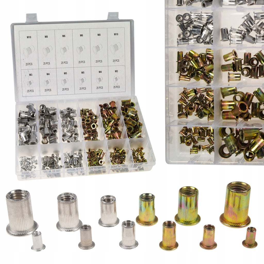 300 tk M3-M10 neetmutrite komplekt, segupakend