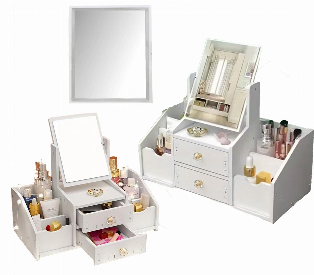 Glamour peegli ja kosmeetikaorganiseerijaga ehtekarp RC-K-2096