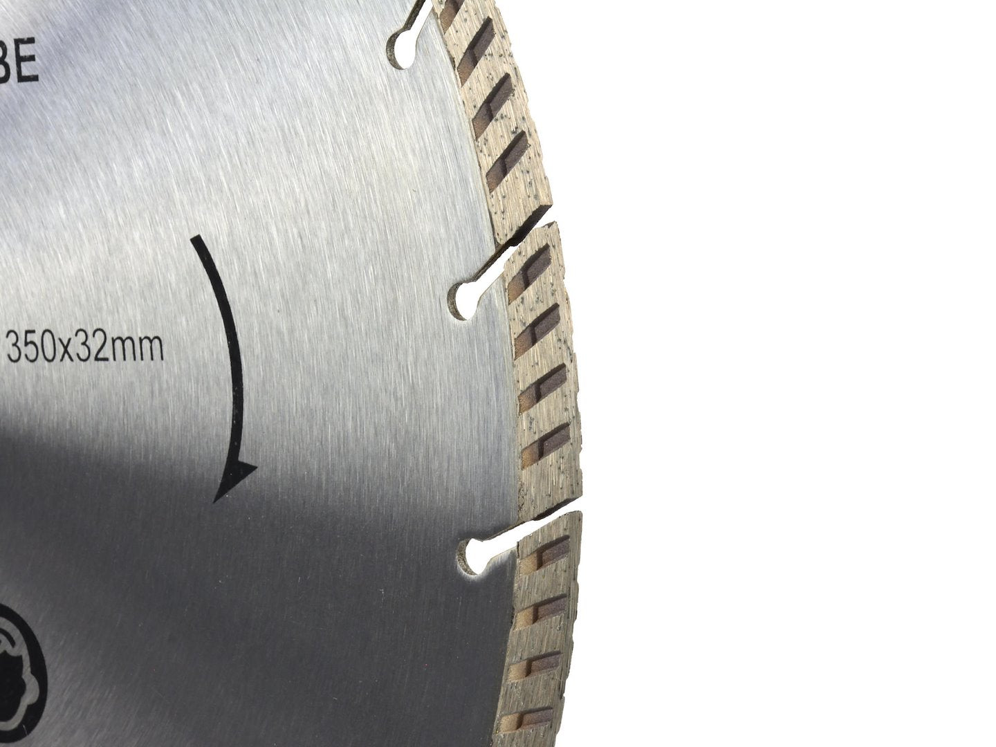 Laser-welded Segmented Turbo Rim Diamond Blade 350 mm x 32 mm LASER-grey