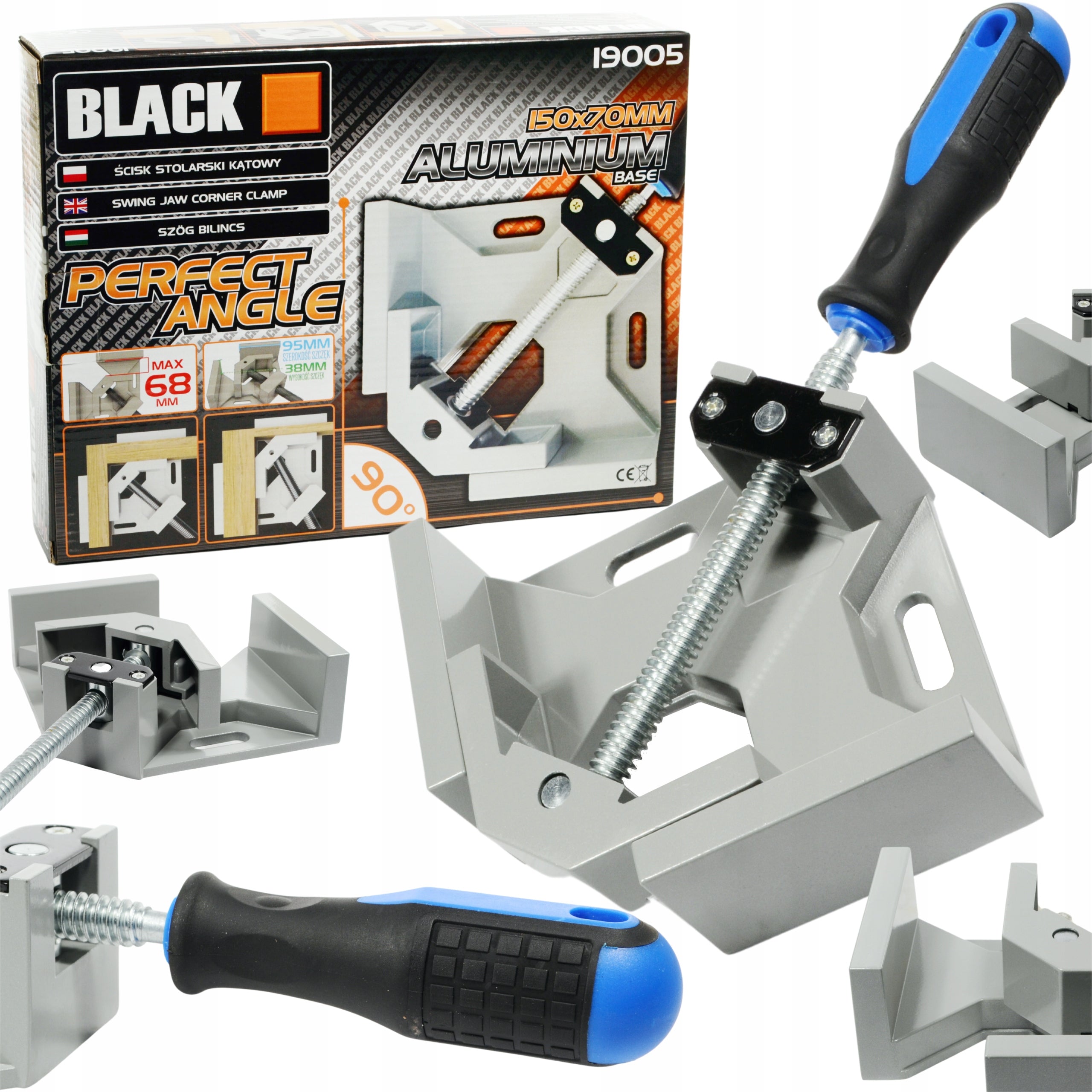 Puusepa nurgaklamber, nurgapink, hoidik, klamber 150x70 Black