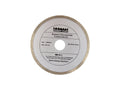 Continuous Rim Diamond Blade 125x22 mm — technical data lists 180 mm diameter, 22.2 mm hole