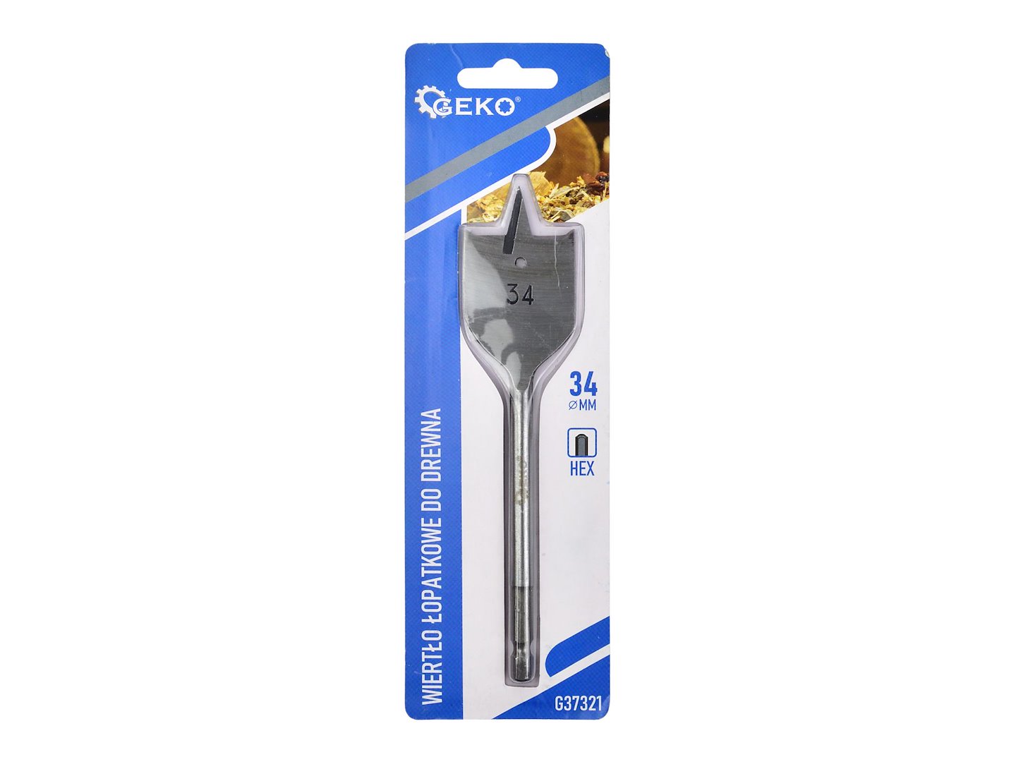 Spade drill bit for wood 34 x 152 mm, HEX