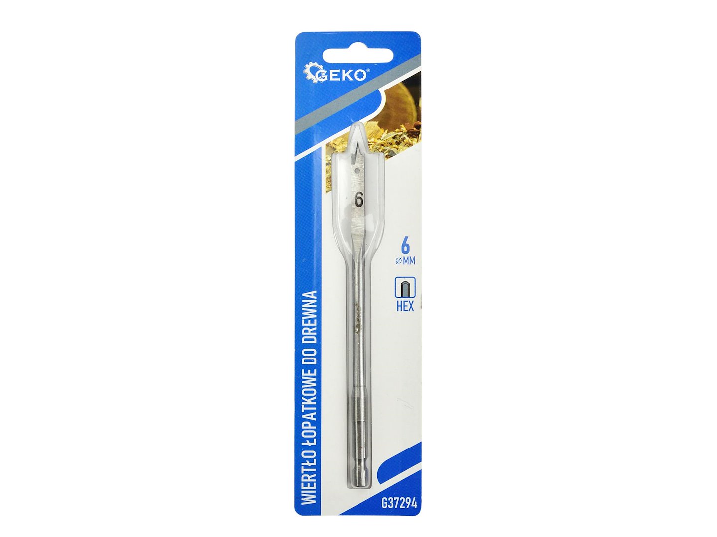 Spade drill bit for wood 6 x 152 mm, hex shank