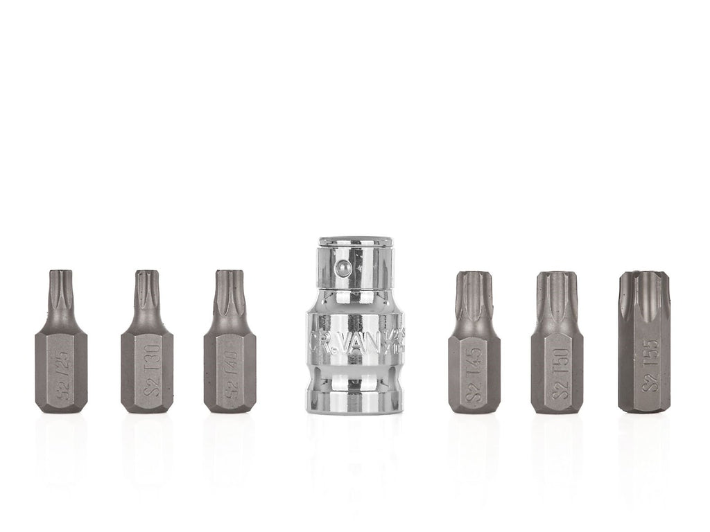 7 pcs. TORX T25-T55 screwdriver bit set